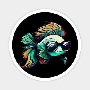 COOL BETTA FISH WITH SUNGLASSES Magnet